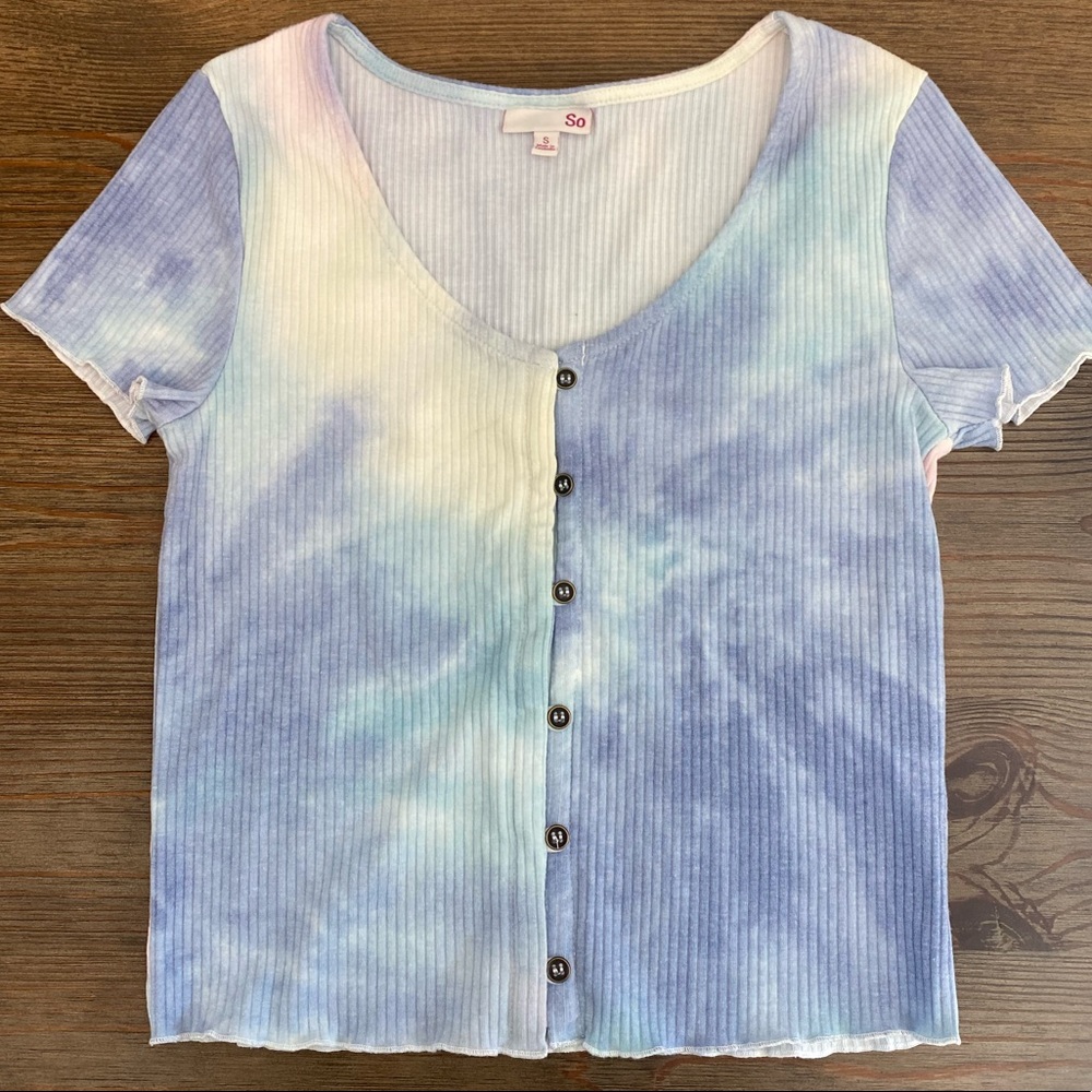 Tie dye crop tee